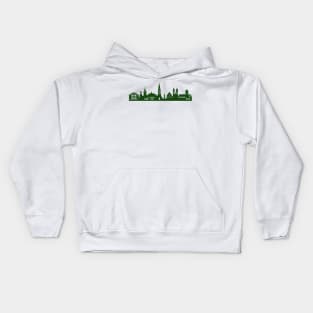 FREIBURG skyline in forest green Kids Hoodie